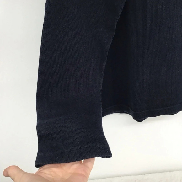 Mark Law Luxury Men’s 1/4 Snap-Up Sweater Navy/Gray Career Size Large - Picture 6 of 8